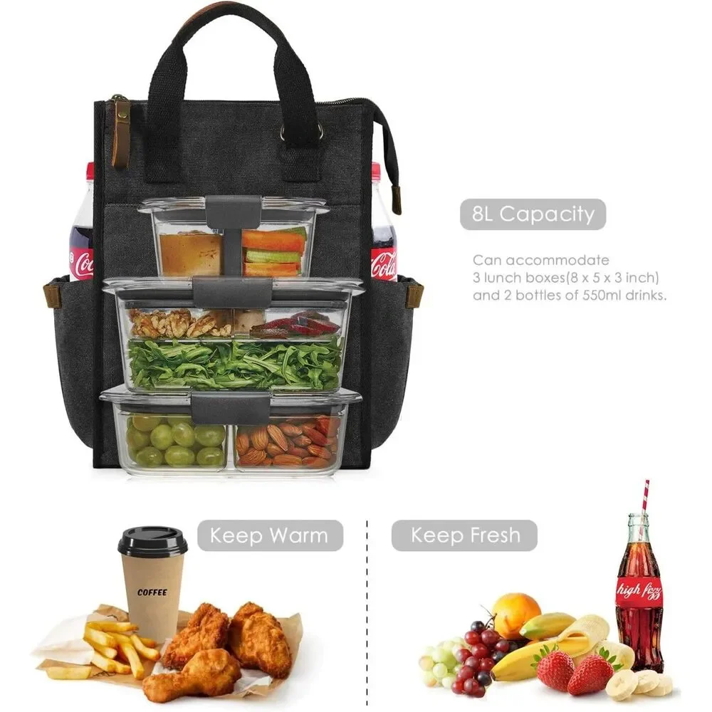 NWT SMRITI Insulated Canvas Lunch Bag for Women/Men